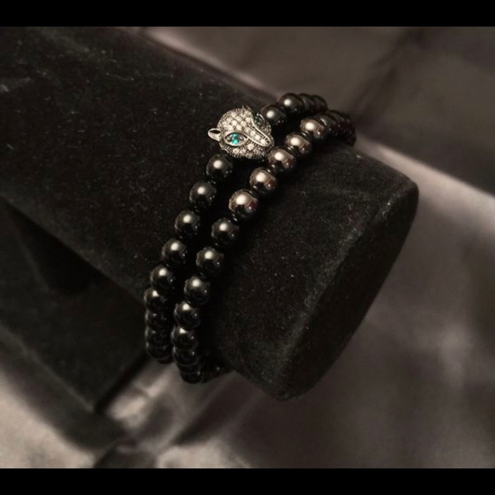 Men/Woman Panther Head Bracelet - Picture 3 of 3